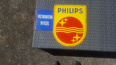 enseigne publicite ancienne affiche metal emaille PHILIPS  vintage  1950 - Photo 1/3