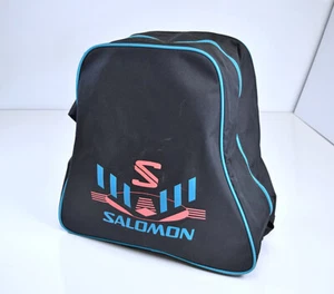 Vintage Salomon Club Ski Boot Bag Neon 80s Retro Pink/Blue w/Shoulder Strap - Picture 1 of 6