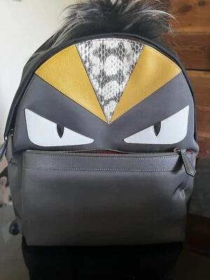 Mochila Fendi Monster para Hombres Cresta de Piel de Mohawk - Rara - ¡Se envía el mismo día! Foto 1 de 4