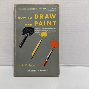 How to Draw and Paint Everyday Handbooks A.Z. Kruse 1953 Paperback Barnes Noble - Picture 1 of 13