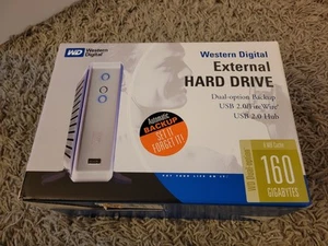 Western Digital External Hard Drive 8MB Cache 160 GB USB 2.0 Firewire USB 2.0 - Afbeelding 1 van 5