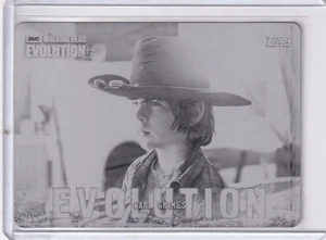 Topps  2017 Walking Dead Evolution Metal Printing Plate 1-1 Black 10 Carl Grimes - Picture 1 of 1