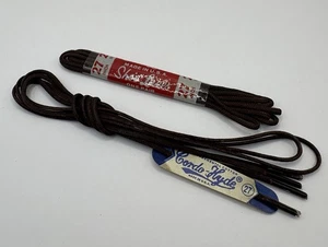 Cordones para zapatos vintage dos (2) pares marrón EE. UU. Cordo Hyde Cord Stay Tie  - Imagen 1 de 4