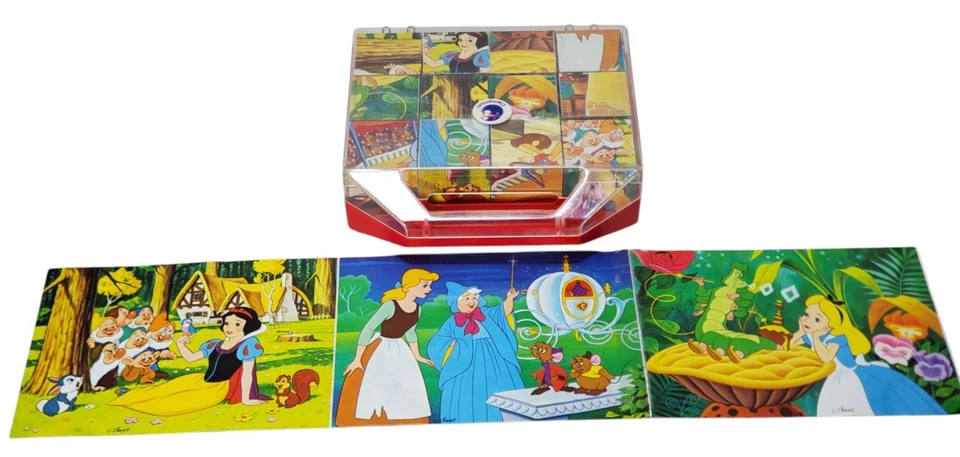 Винтажная головоломка Disney Picture Block 6 сцен CLEMENTONI 80-е сделано в Италии - Изображение 1 из 4