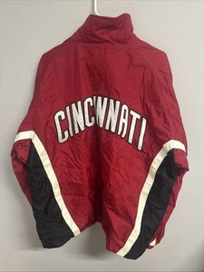 CHAQUETA CORTAVIENTOS DE COLECCIÓN CINCINNATI REDS AUTÉNTICA MAJESTUOSA CREMALLERA COMPLETA PARA HOMBRE XL - Imagen 1 de 6