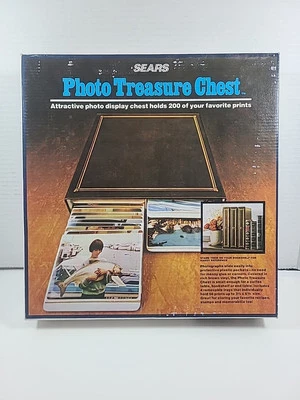 Álbum de fotos vintage Sears Best Treasure Chest 3x5 fotos nuevo en caja Foto 1 de 4