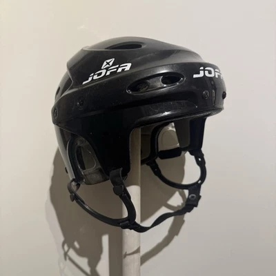 Capacete de hóquei JOFA 690 vintage clássico preto grande 56-61 tamanho okey estado! - Imagem 1 de 4