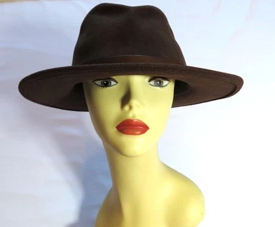 Pendleton Fedora Cowboy Hat Leather Band Western Brown Pure Virgin Wool XL - Image 1 of 4