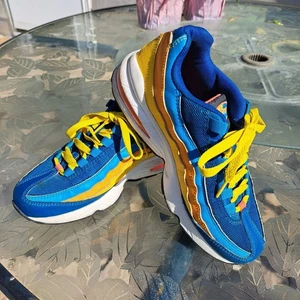 NIKE AIR MAX 95 GS SNEAKER DAMEN GRÖSSE 5,5 Y FLASH CRIMSON LAGOON 90ER MASHUP - Bild 1 von 9