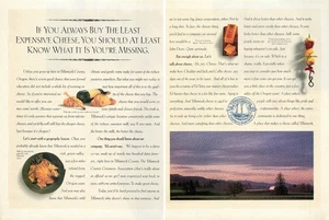 Magazine Print Ad TILLAMOOK COUNTY CREAMERY ASSOCIATION 1992 Cheeses Creamery 2p - Picture 1 of 1