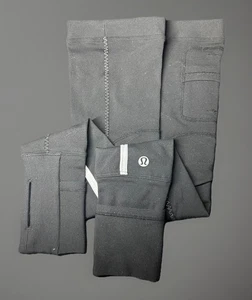 Lululemon Senseknit Running Sleeves Arm Warmers Black Reflective Pocket M/L W - Picture 1 of 11