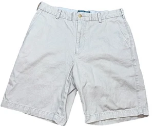 Peter Millar Shorts Mens 32 Light Gray Chino Khaki Pima Golf Work - Picture 1 of 13