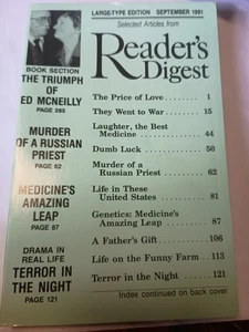 Reader's Digest Magazine Large Type Edition September 1991 K6 - Picture 1 of 1