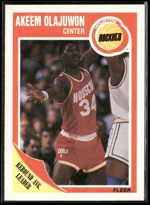 1989-90 FLEER AKEEM OLAJUWON HOUSTON ROCKETS #61 - Image 1 of 3