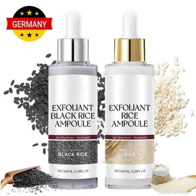 2X Fiala di Riso Peel Shot/Glow/Esfoliante (Riso Bianco/Riso Nero)/- 100ml - Immagine 1 di 4