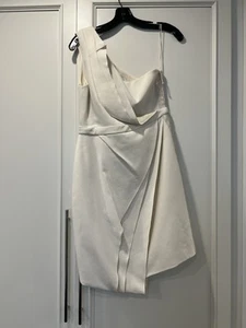 J.Mendel Ivory Embellished One Shoulder Dress Size 8 - Picture 1 of 9