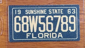 1963 General Mills Wheaties FLORIDA License Plate Reflective Sticker (20053) - Picture 1 of 1
