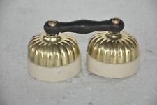 Vintage Brass & Ceramic Melon Shape Sperrynwood Unique Electric Switch