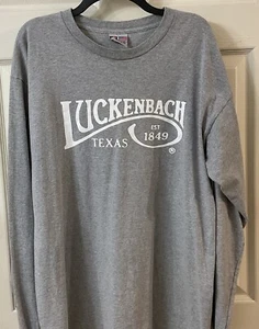 Vintage Bayside Heavy Weight Graphic T-Shirt “LUCKENBACH TEXAS” USA Mens XL - Picture 1 of 11
