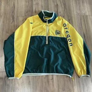 Vintage 90s Puma Oregon Ducks 1/4 Zip Windbreaker Jacket Men’s XL - Picture 1 of 12