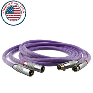 Par 7N OCC Cable de Cobre Puro XLR Enchufe de Fibra de Carbono Cable de Interconexión Equilibrado - Imagen 1 de 12