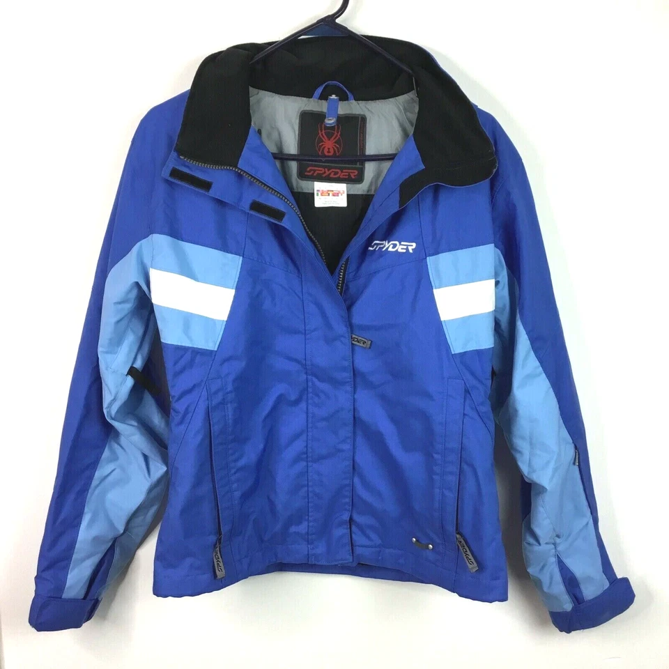 Spyder XT Jacket Blue Ski Snowboard Hooded Winter Coat Girls Youth Size 16 - Image 1 of 4