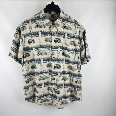 Hilo Hattie Shirt Men Large Multi Silk Blend The Hawaiian Original S/S Button Up - Image 1 of 4