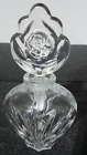 Princess House 24% lead crystal perfume bottle flower stopper 5.75" tall