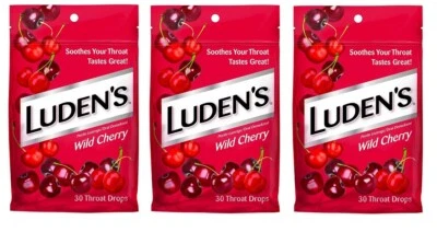 3 Pack Ludens Wild Cherry Cough Drops Throat Drops 30 Count Each - Image 1 of 2