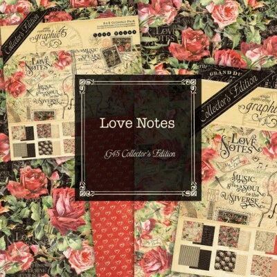 PAQUETE GRÁFICO 45 NOTAS DE AMOR ~ 12X12 8X8 ALMOHADILLAS y 2 CONJUNTOS DE PEGATINAS *ENVÍO GRATUITO*  Foto 1 de 4