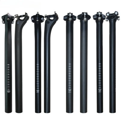 Carbon Bicycle Dropper Seatpost Bike Parts Matte 27.2/31.6*400MM Offset 25mm - Image 1 of 4
