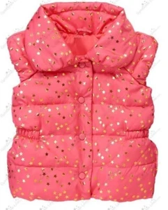Gymboree Girls sz 4 "Star of the Show" Sparkle Puffy Vest Coat NWT Pink - Picture 1 of 2