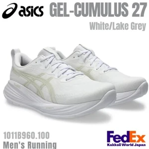 ASICS Running  Shoes GEL-CUMULUS 27 White/Lake Grey 1011B960.100 NEW!! - Picture 1 of 10