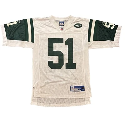New York Jets Jersey Small Jonathan Vilma Mens Reebok White  - Image 1 of 4