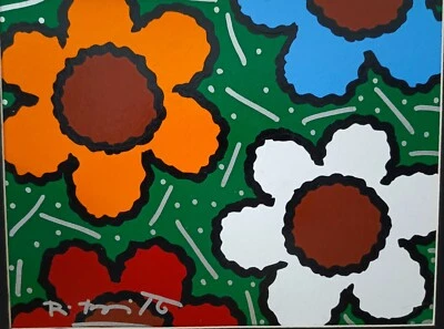 ROMERO BRITTO~ALL ORIGINAL ACRYLIC ON BOARD "SPRING" Framed. Ready To Hang.  - Image 1 of 3