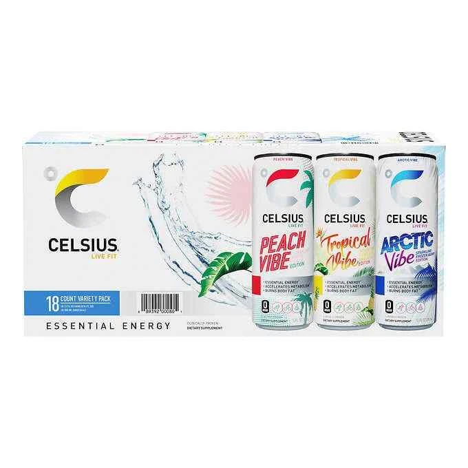 Pack of 14 - Celsius Sparkling Energy Drink Variety Pack 12 fl oz Gluten