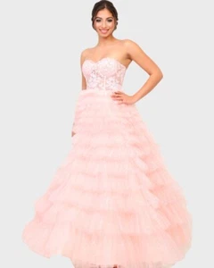 Corset strapless Prom dress RQ8124 Mayqueenusa - Picture 1 of 5