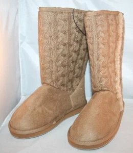 Women's Knitted Faux Suede Boots - New in Package - Picture 1 of 8