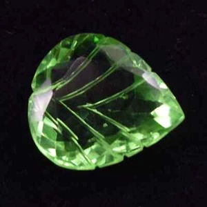 67.70 Ct Natural Pear Curving Cut Green Moldavite Loose Gemstone 32x29x13 mm - Picture 1 of 5
