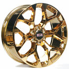 22" Str Wheels 701 Candy Gold Snowflake Replica Rims Fit Tahoe (B3)