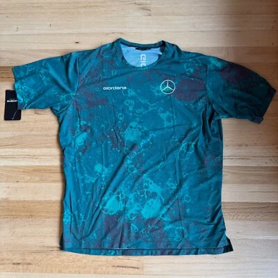 Mercedes-Benz Giordana Beyond Gravel SS Tee (Camo Green) - Size LG - Image 1 of 4