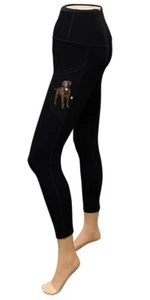 Urban Athletics High Rise Leggings w/ Chocolate Lab on Pocket-NWT-Free Shipping - Picture 1 of 4