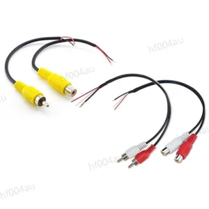 Car connector 2 Rca Female Male Cable extension Av Single Video plug Stereo wire - Picture 1 of 10