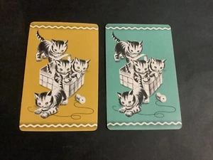 Swap Card, Genuine Vintage 50s Cats X2 - Picture 1 of 2