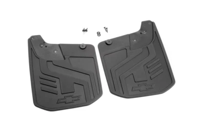 Protectores contra salpicaduras planos traseros negros GM OEM 84944127 2023-2025 Chevrolet Colorado Z71 Foto 1 de 2