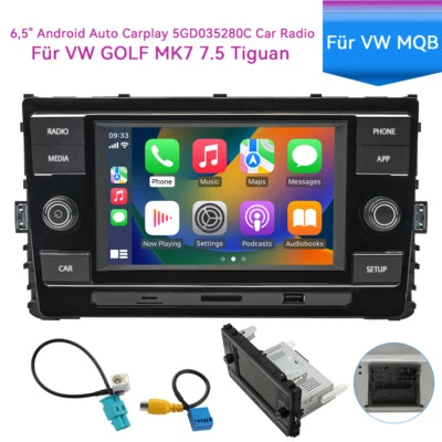 6,5" Android Auto Carplay 5GD035280C Car Radio Für VW GOLF MK7 7.5 Tiguan MQB - Bild 1 von 4