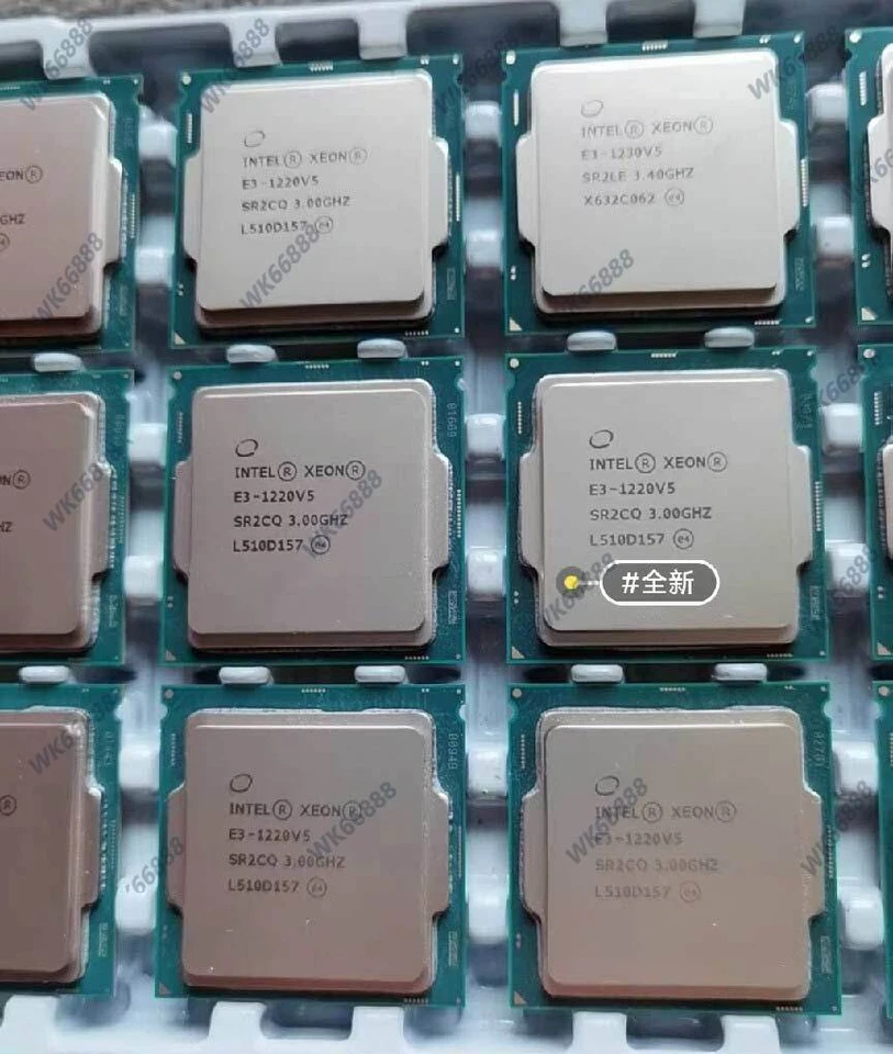 Intel Xeon E3-1220 V5 LGA1151 4Core 3.00GHz 8 MB SR2LG E3-1220V5 CPU processor - Image 1 of 1