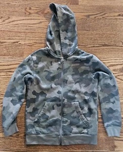 Cat & Jack Boy's Camouflage Full Zip Hoodie Medium - Picture 1 of 2