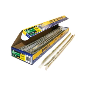 Bremick 6g x 40mm Zinc Yellow Coarse Collated Screws - 1000 Pack Screws - Picture 1 of 4