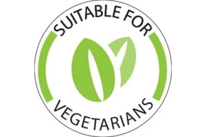 APTO PARA VEGETARIANOS PEGATINAS INFORMACIÓN ALIMENTARIA ETIQUETAS REDONDAS ALIMENTOS  - Imagen 1 de 1